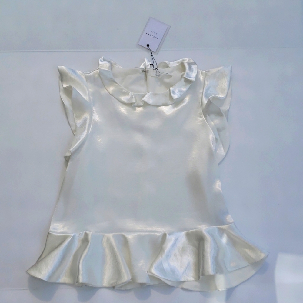NWT endless rose White Peplum Top